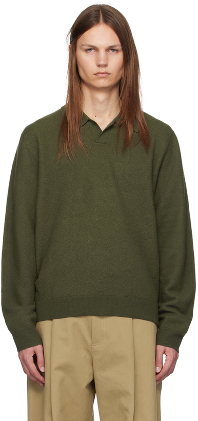 Photo: Calvin Klein Green Spread Collar Polo