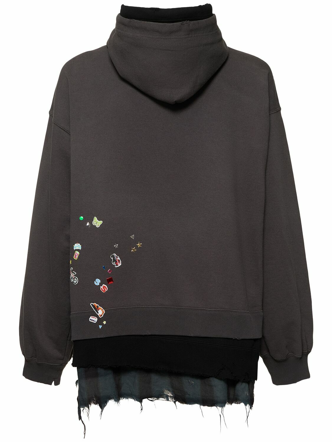 MIHARA YASUHIRO Sticker Triple-layered Cotton Hoodie Maison