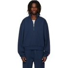 The North Face Navy TNF Red Box Half Zip Sweatshirt