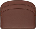 A.P.C. Brown Demi-Lune Card Holder