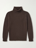 De Bonne Facture - Wool-Bouclé Rollneck Sweater - Brown
