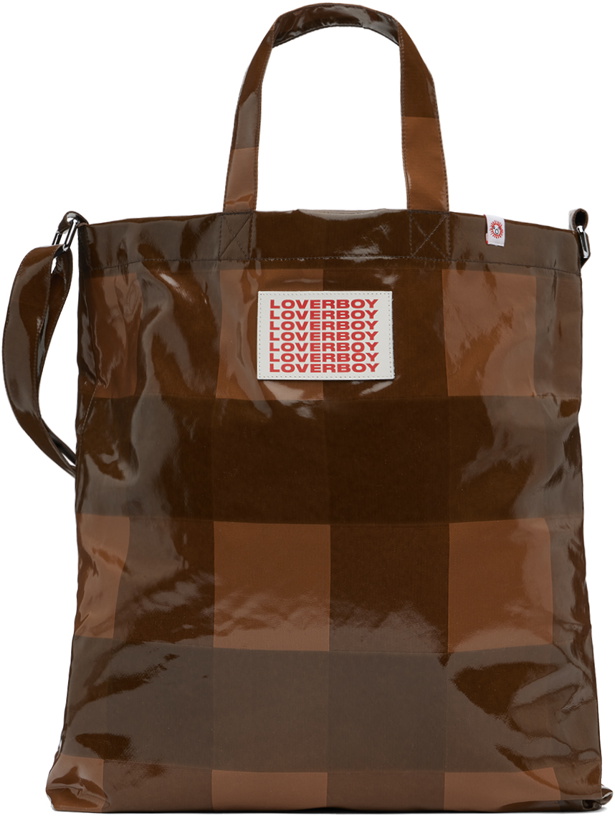 Photo: Charles Jeffrey LOVERBOY Brown Large Two Strap Check Tote