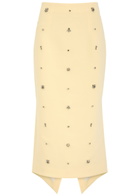 Huishan Zhang Thalia Crystal-embellished Midi Skirt Light Yellow
