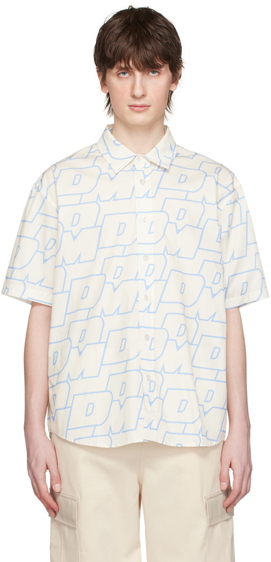 Photo: Drôle De Monsieur Off-White & Blue 'La Chemise DDM' Shirt