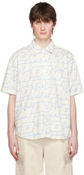 Drôle De Monsieur Off-White & Blue 'La Chemise DDM' Shirt