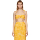 Maryam Nassir Zadeh Yellow Wool and Silk Catalina Bralette