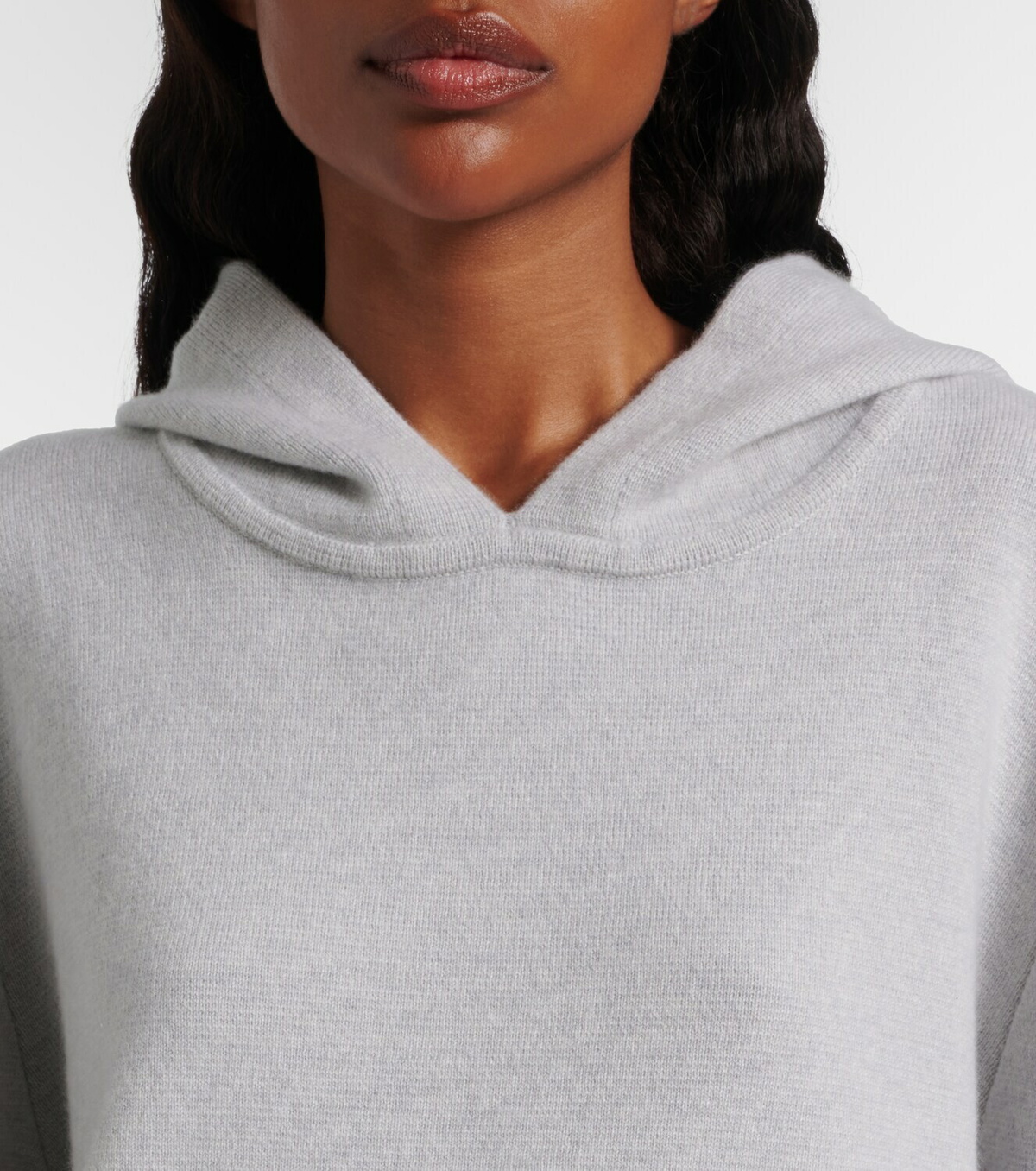 God's True Cashmere Cashmere hoodie with rose quartz