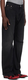 VETEMENTS Black O-Leg Jeans