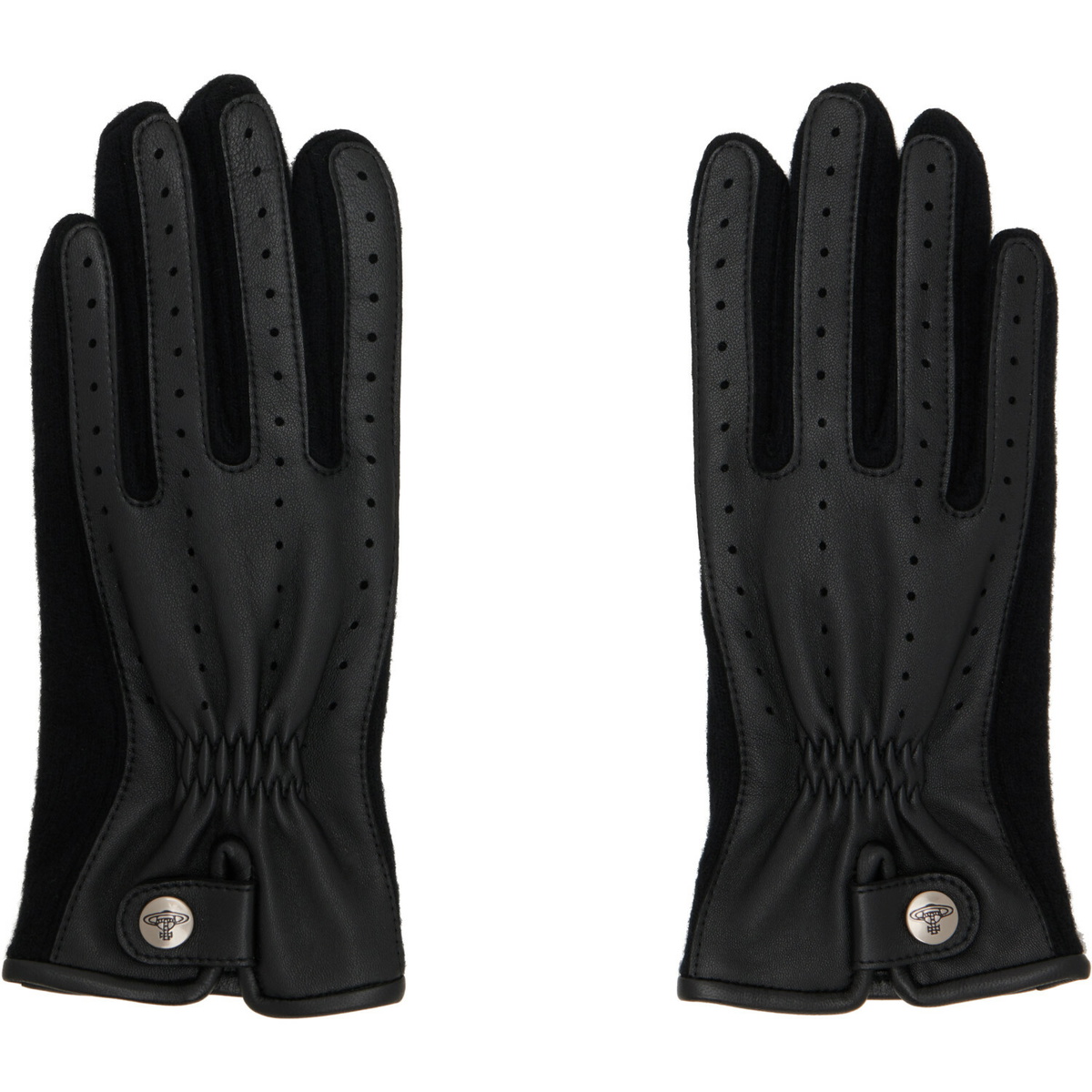 Vivienne Westwood Black Orb Fingerless Gloves Vivienne Westwood