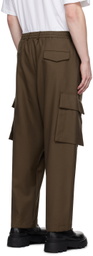Lownn Brown Elasticized Cargo Pants