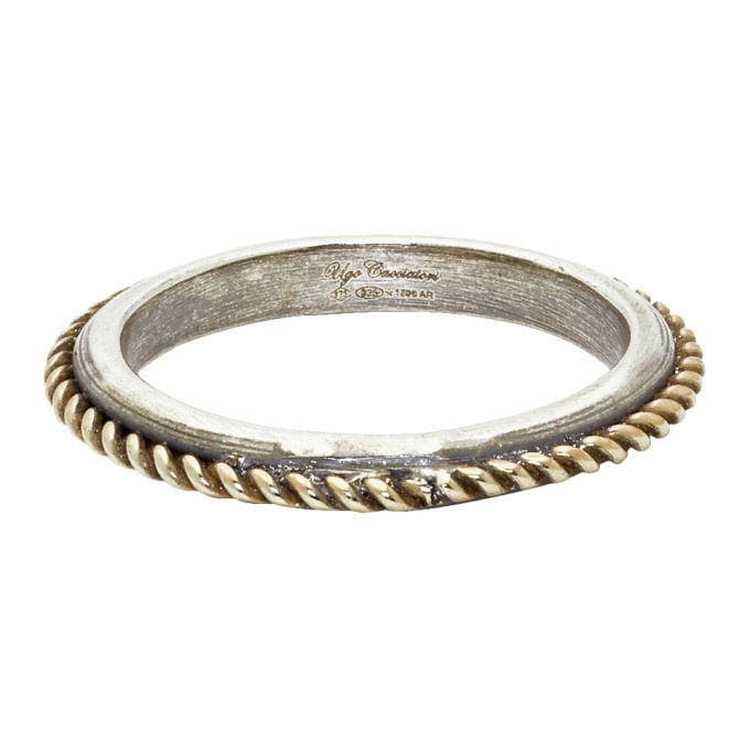 Photo: Ugo Cacciatori Gold and Silver Edge Cable Ring