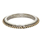 Ugo Cacciatori Gold and Silver Edge Cable Ring