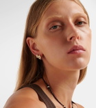 Marie Lichtenberg Ecrou Medium 18kt gold single hoop earring with diamonds
