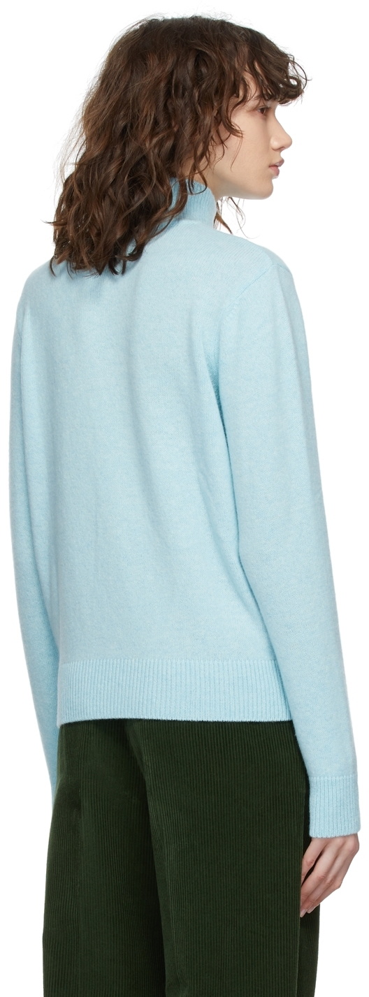 Maison Kitsuné Blue Baby Fox Patch Turtleneck Maison Kitsune