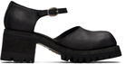 Guidi Black Soft Horse Mary Jane Loafers