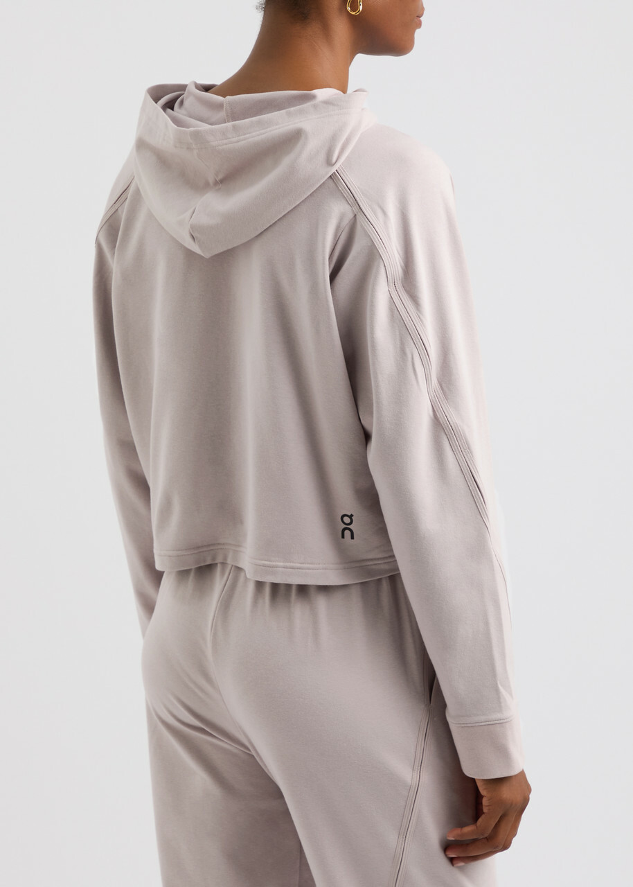 ON Movement Hooded Stretch-jersey Sweatshirt Pink