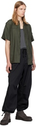 Y's For Men Black Twill Cargo Pants