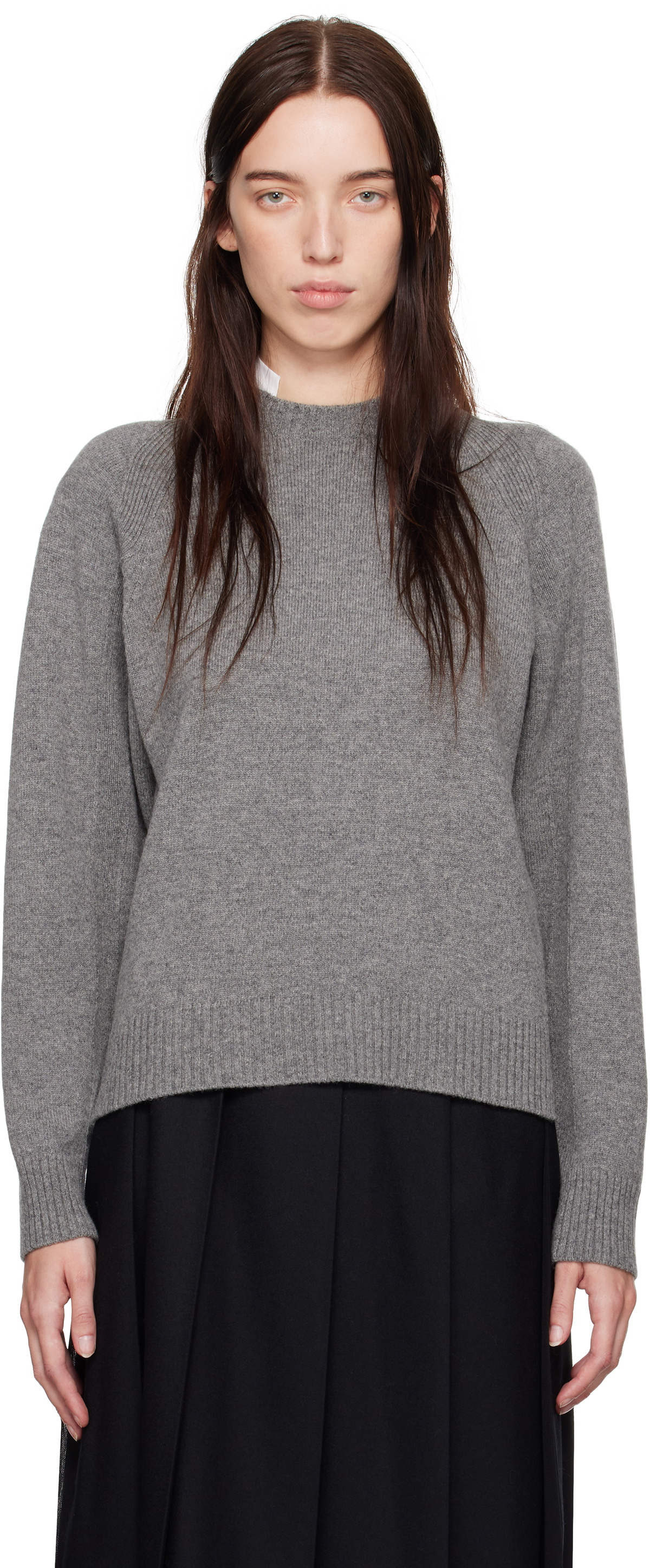 UNDERCOVER Gray & White Knit Sweater Undercover