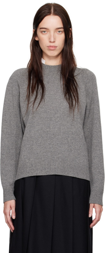 Photo: UNDERCOVER Gray & White Knit Sweater