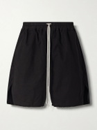 DRKSHDW by Rick Owens - Long Boxers Butt Zipp Straight-Leg Cotton-Canvas Shorts - Black