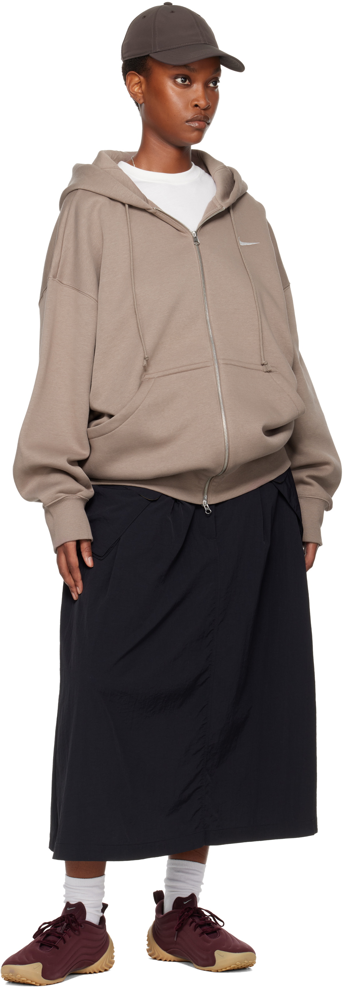 Nike Taupe Sportswear Phoenix Fleece Hoodie