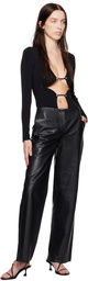 Christopher Esber Black Bracket Knit Bodysuit