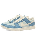Nike Women's Dunk Low Sneaker in Blue/Ivory/Volt