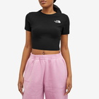 The North Face Women's Cropped Short Sleeve T-Shirt in TNF Black