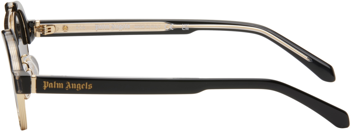 Palm Angels Black & Gold Artesia Sunglasses