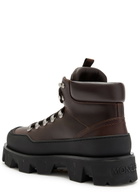Moncler Grenoble Peak Trek Leather Hiking Boots Brown