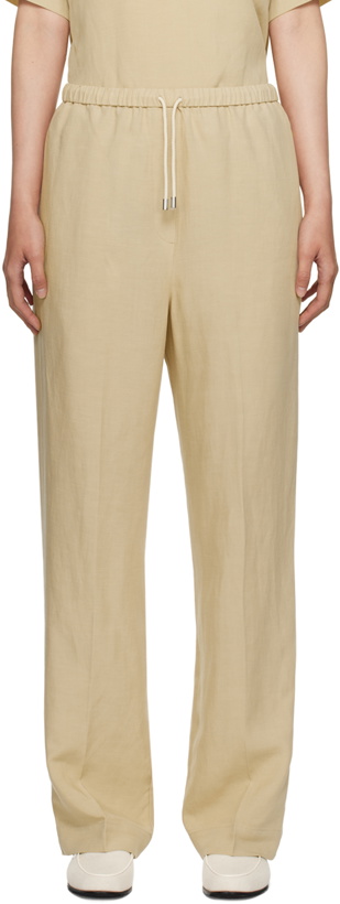 Photo: TOTEME Beige Drawstring Trousers