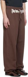 Palm Angels Brown Waist Logo Sweatpants