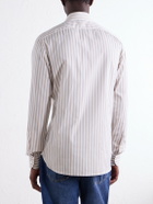 De Petrillo - Striped Cotton-Poplin Shirt - White