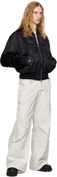 CMMAWEAR Black C Round Bomber Jacket