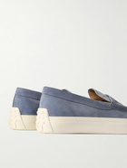 Tod's - Suede Penny Loafers - Blue