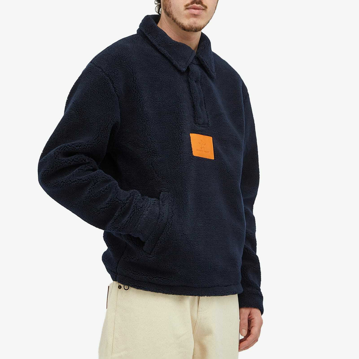 Bram's Fruit Men's Pullover Fleece Sweatshirt in Navy