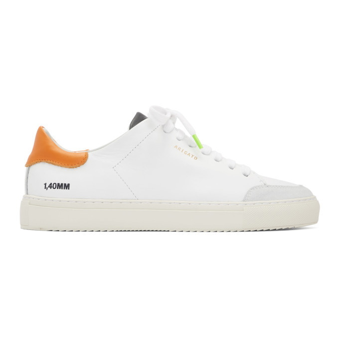 Photo: Axel Arigato White and Orange Clean 90 Triple Sneakers