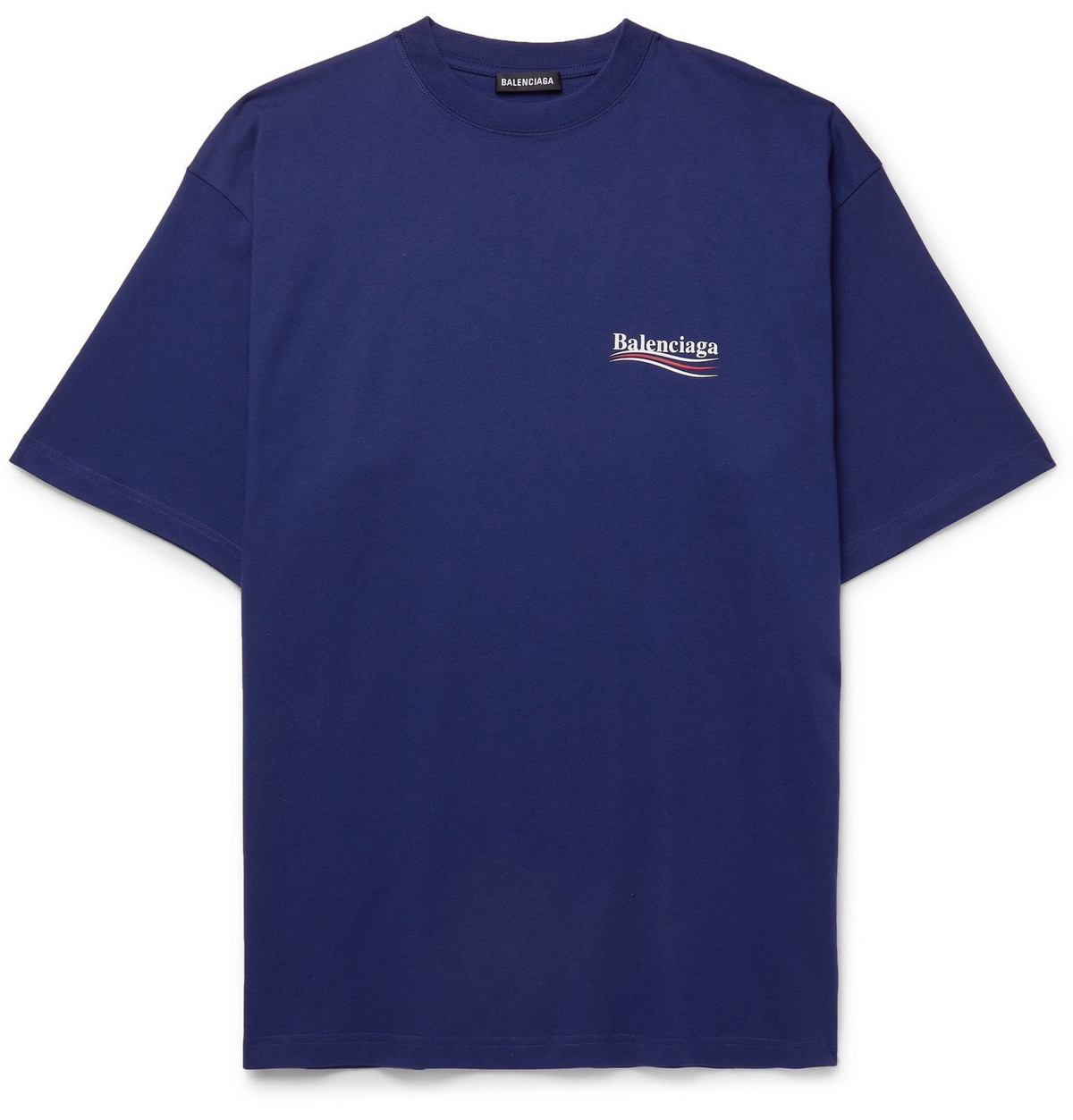BALENCIAGA - Oversized Logo-Print Cotton-Jersey T-Shirt BALENCIAGA - Oversized Logo-Print Cotton-Jersey T-Shirt
