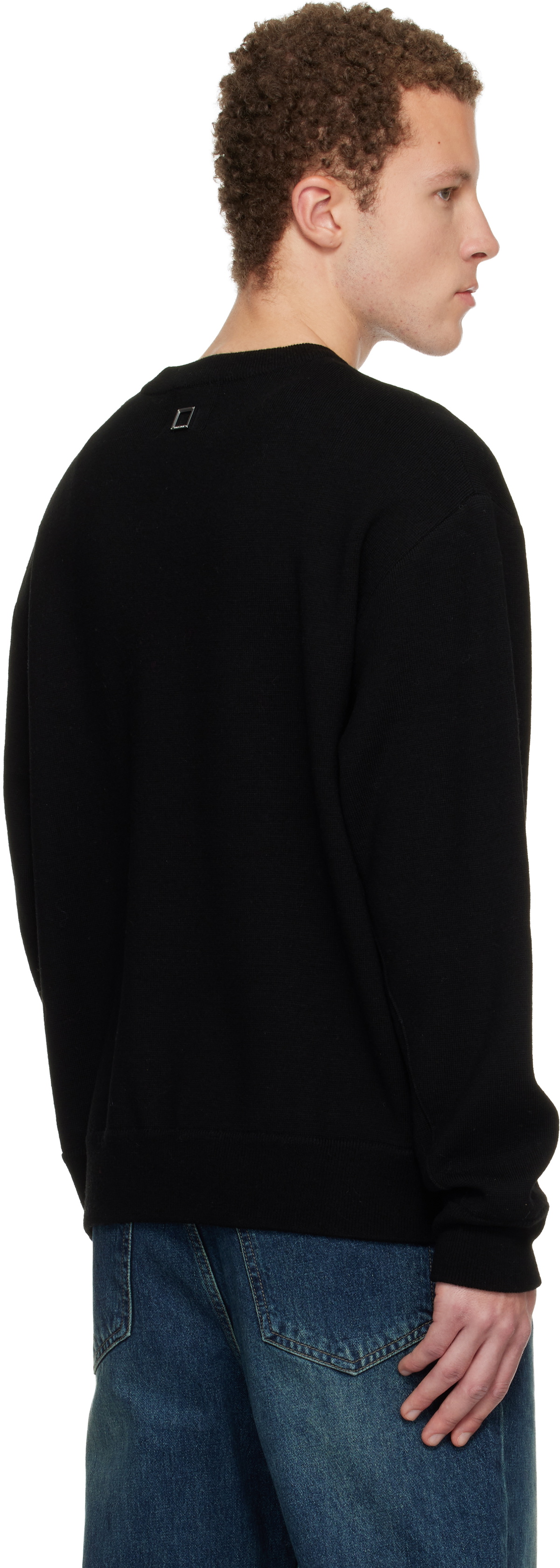 WOOYOUNGMI Black Round Neck Sweater