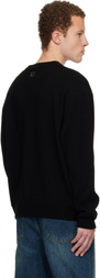WOOYOUNGMI Black Round Neck Sweater