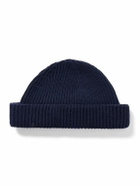 John Smedley - Oram Ribbed Recycled-Cashmere and Merino Wool-Blend Beanie