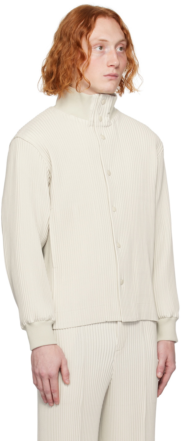 HOMME PLISSÉ ISSEY MIYAKE White Kersey Jacket Homme Plisse Issey Miyake