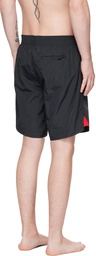 Hugo Black Patch Swim Shorts