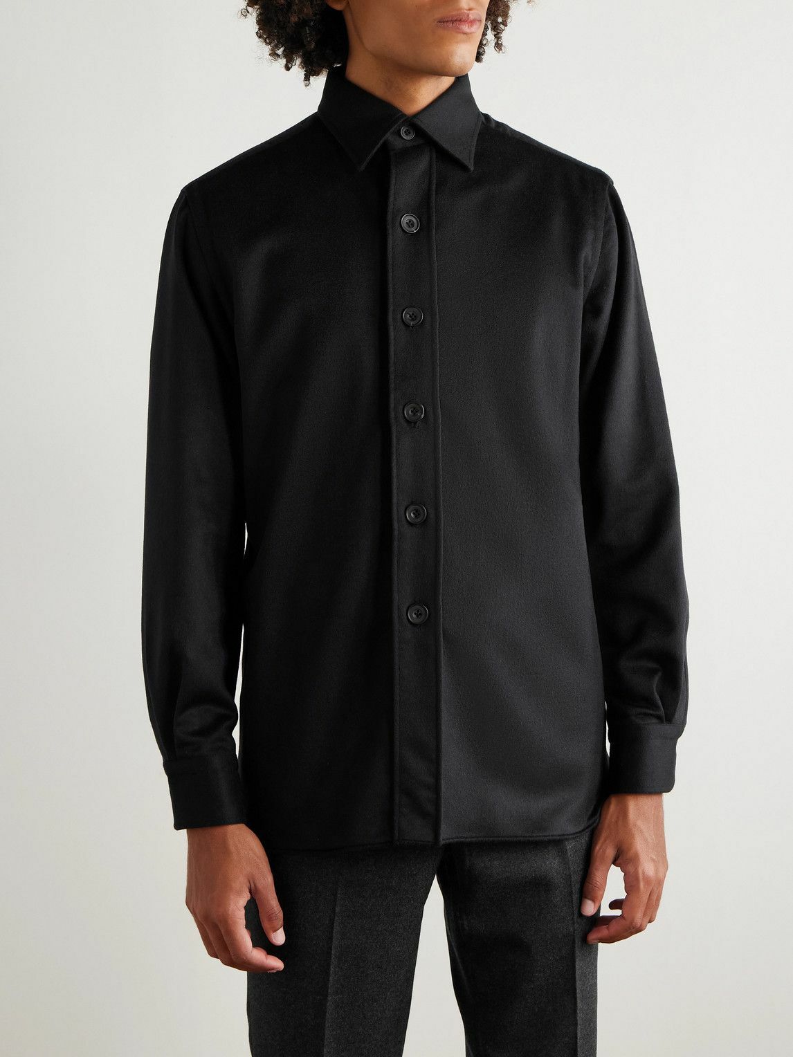 Rubinacci - Cashmere Shirt - Black