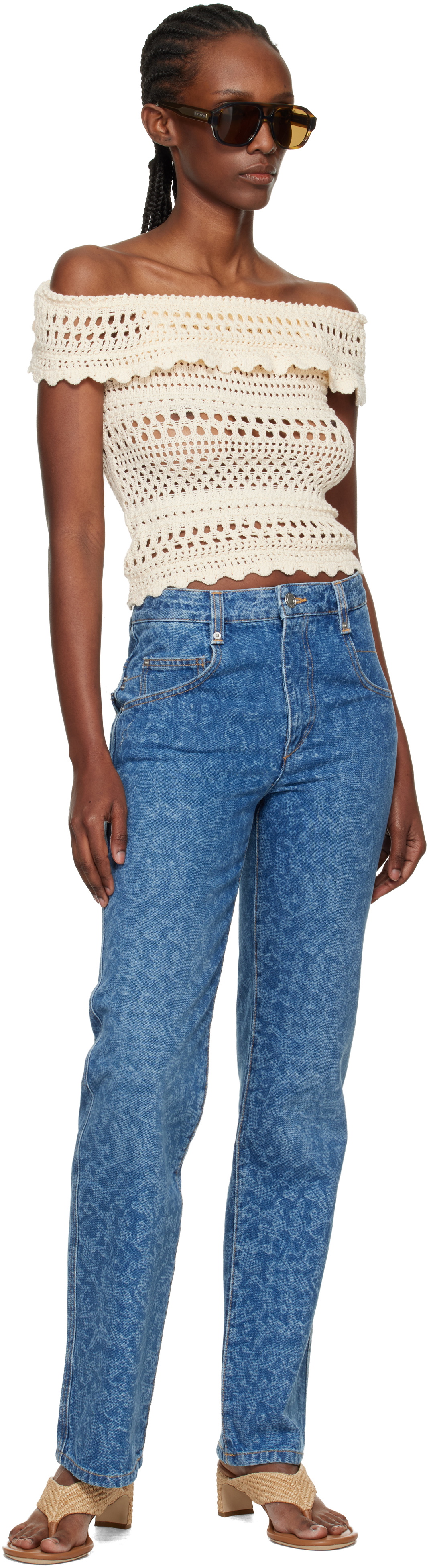 Isabel Marant Etoile Off-White Zaelle Summer Crochet Knit Top