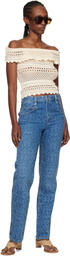 Isabel Marant Etoile Off-White Zaelle Summer Crochet Knit Top