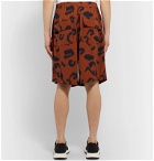 Stella McCartney - Leopard-Print Voile Drawstring Shorts - Brown