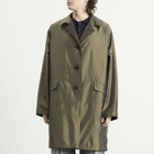 Maison Margiela Men's Check Reversible Coat in Olive/Brown Check