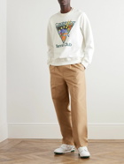 Casablanca - Tennis Club Icon Printed Cotton-Jersey Sweatshirt - Neutrals