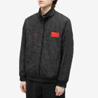 424 Men's Crinkle Nylon Track Jacket in Black